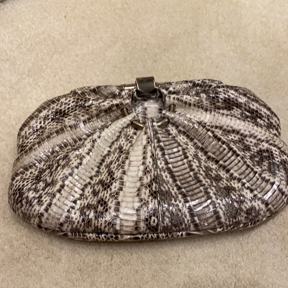 Ferragamo snakeskin clutch